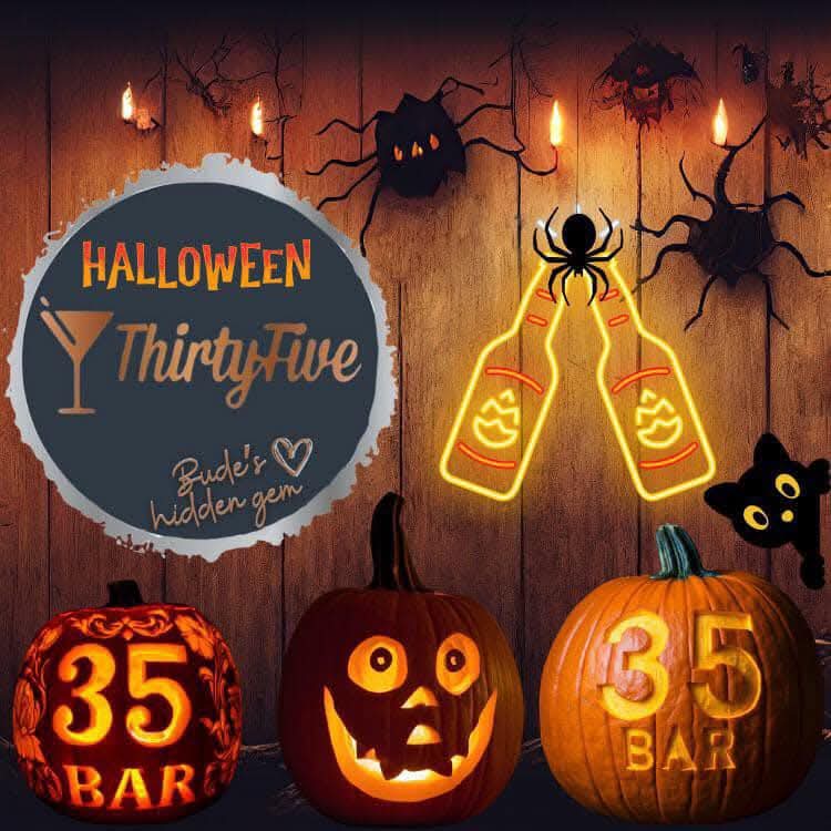 Halloween at Bar 35 Pumpkins