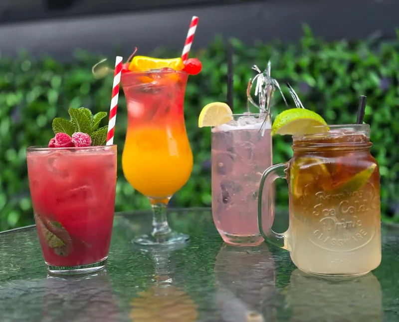 Happy Hour cocktails at Bar Thirty Five Bude - Raspberry Mojito, Sex on the Beach, Woo Woo and Dark and Stormy, two cocktails for £15 Monday to Friday 6pm to 8pm