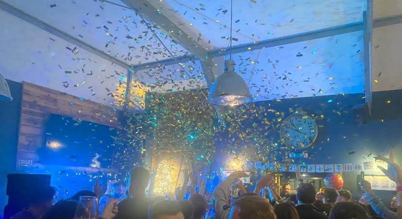 New Year Confetti Celebration at Bar 35